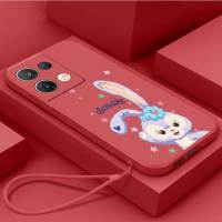 เคส OPPO Reno 8 Pro 5G OPPO Reno 8 5G OPPO Reno 8 4G ซิลิโคนเหลวเคสนิ่มใส่โทรศัพท์ฝาครอบเคสกันกระแทกมือถือเรียบเคสโทรศัพท์กระต่ายน่ารักสายคล้องแบบมีเคสโทรศัพท์