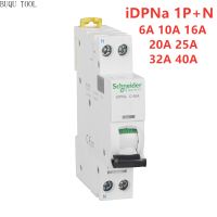 Schneider Electric Acti 9 IDPN 1P + N เบรกเกอร์ขนาดเล็ก C โค้ง6A 10A 16A 20A 25A 32A สวิตช์ลม40A IDPNa MCB