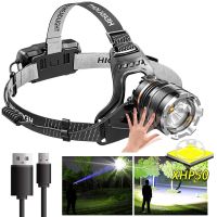 【lz】♤  XHP50 LED Super Bright Headlamp Farol Impermeável USB Recarregável Pesca Aventura Luzes de Acampamento Iluminação 100000LM