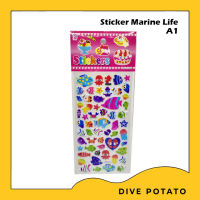 สติ๊กเกอร์รูปปลา สติ๊กเกอร์รูปสัตว์ทะเล, Marine Life Sticker