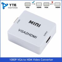 YIGETOHDE HD 1080P VGA to HDMI-Compatible Video Adapter Converter VGA2HDMI Converter With Audio For PC Laptop to HDTV Projector