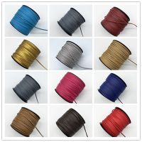 5yards 3mm Flat Faux Suede Braided Leather Lace Cord Korean Velvet Leather Handmade Thread String Rope for Jewelry Making