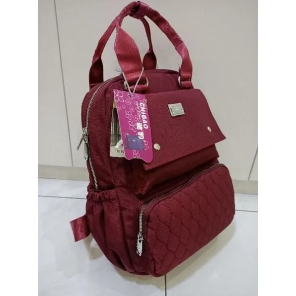 Tas chibao 122800 tas laptop wanita ransel dan jinjing tas ransel 2in1