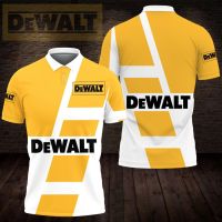 (ALL IN STOCK XZX)   Personalized Custom Name DEWALT Skull AOP Premium Polo Shirt Size XS/6XL 01  (Free customized name logo for private chat, styles can be changed with zippers or buttons)