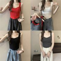 H&amp;H?"พร้อมส่ง" เสื้อกล้ามไหมพรม มีฟองน้ำ เว้าด้านหลังสุดเซ็กซี่ (FY618)-H