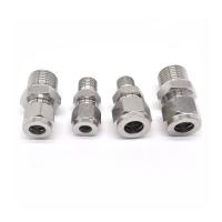 Steel Straight Conversion Adapter Fittins 304 SS Pipe Fitting Tube DSJ-M YDF-LOK LOK  Ferrule Connector 1/8 1/4 3/8 1/2 Pipe Fittings Accessories