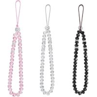 Crystal Beads Anti Lost Phone Strap Telephone Jewelry Wrist Lanyard Phone Chain For Women Men Handmade Jewelry Pendant