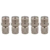 5X TNC Male to PL259 UHF Female Adapter Connector,Silver