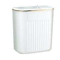 9L Cover Wall Mounted Trash Can with Lid Waste Bin Kitchen Cabinet Door Hanging Trash