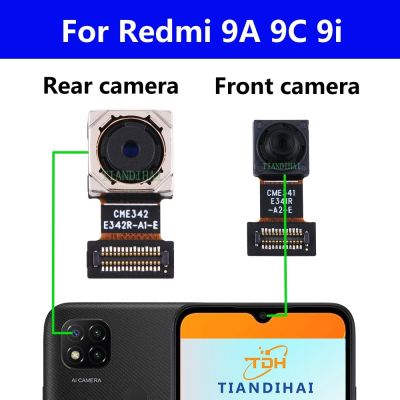 เดิมด้านหน้ากล้องหลังโมดูลสายดิ้นสําหรับ Xiaomi Redmi 9A 9C 9i กลับหลักใหญ่กว้างกล้องเซลฟี่หันหน้าไปทางชิ้นส่วนเปลี่ยน