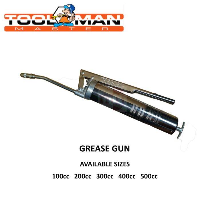 TOOLMAN MASTER GREASE GUN LEVER TYPE (SIZES 100cc 200cc 300cc 400cc