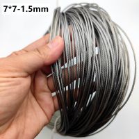 50M/100M/200M 1.5mm Diameter 7X7 Construction 304 Stainless steel Wire rope Alambre Softer Fishing Lifting Cable Coil Springs