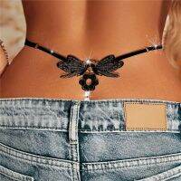 【cw】 Adjustable Size Ladies G String butterfly Embroidery Low-Waist Thongs Briefs Beads Panties