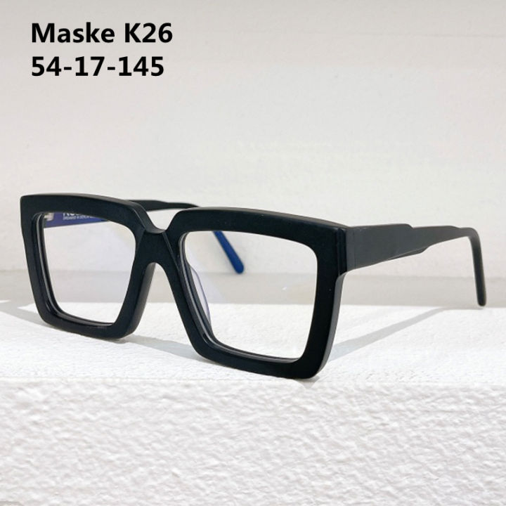 e-k26-acetate-เคลือบสีดำแว่นตาเฟรมคลาสสิกแฮนด์เมดหรูหราแว่นตาผู้หญิงแฟชั่นแว่นตาใบสั่งยาด้วยกรณี