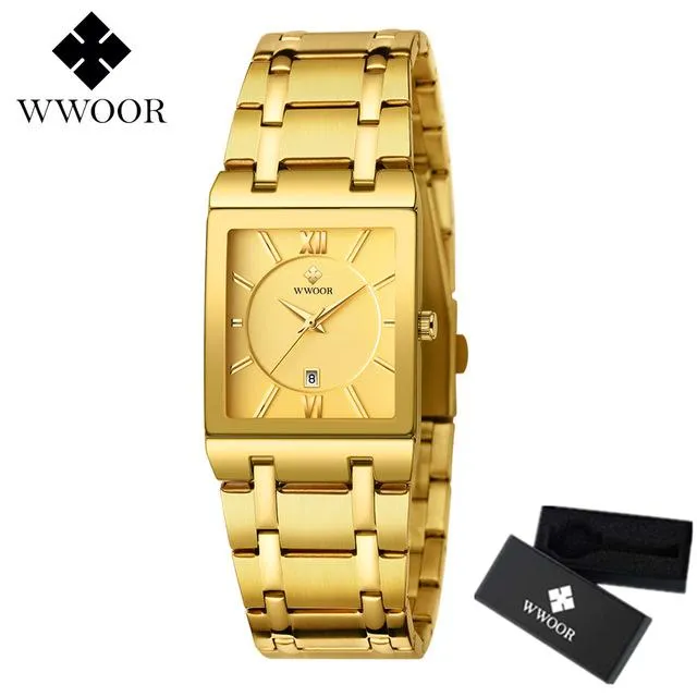 wwoor-นาฬิกาควอทซ์โลหะล้วนกันน้ำนาฬิกาสำหรับผู้ชายนาฬิกาแฟชั่นกีฬาธุรกิจทหารนาฬิกาสำหรับผู้ชาย
