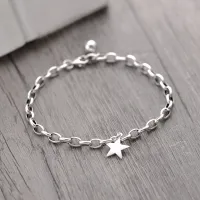 925 Sterling Silver Vintage Star Bead Charm สร้อยข้อมือและกำไลสำหรับผู้หญิงเครื่องประดับงานแต่งงานของขวัญ Jlfjdla-Huidkeir