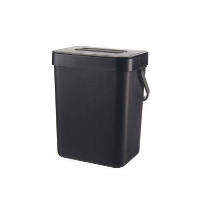 Wall-mounted Sliding Lid Kitchen Cabinet Trash Can Door Hanging Plastic Storage Sanitary Bucket Storage Bucket Storage Box