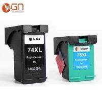 【In-Stock】 GN 74XL 75XL หมึกเปลี่ยน74 75ใช้สำหรับ Photosmart C4200 C5200 C4300 Officejet J5780 C4280 4345 4380