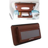 [Xiaofeitian Auto Supplies] Car Visor Tissue Bag กล่องทิชชู่หนังแบบพกพา Creative Vehicle Tissue Box For Storage Card Pen