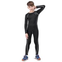 New Childrens Thermal Underwear Set Running Warm Base Layer Compression Tights Quick Dry Fleece Long Johns Boy Rashgard Kit