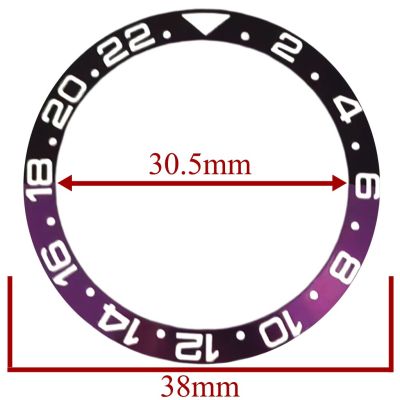 New Watch Parts 38Mm High Quality Black Purple Titanium Bezel Insert For 40Mm Watch Case Mens Watch Bezel