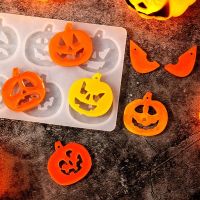 【lz】▦❆✖  Halloween Themed Silicone Cake Mold Set Brincos DIY Colares Gato Abóbora Formas de Bruxa para Artesanato Bolo Assustador