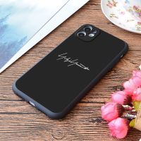 For iPhone Yohji Yamamoto Black Print Soft Matt Apple iPhone Case