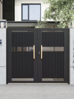 ❒ Stainless steel courtyard door aluminum art villa entry single double rural fence wall wrought iron