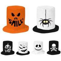 Kids Adult Party Cosplay Halloween Hat Decoration Pumpkin Smiling Face Skull Pirate Hat Digital Printed Hat Unisex Wizard Hat