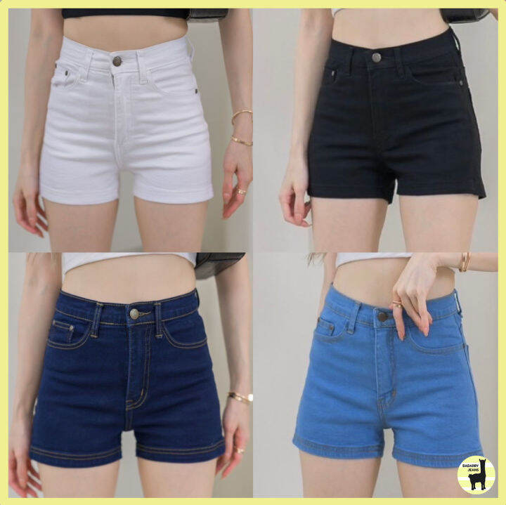 พร้อมส่ง-babarryjeans-มีบิ๊กไซส์-s-5xl-ยีนส์ขาสั้น-ผ้ายีนส์ยืด-เอวสูง-รุ่นคลาสสิค-original