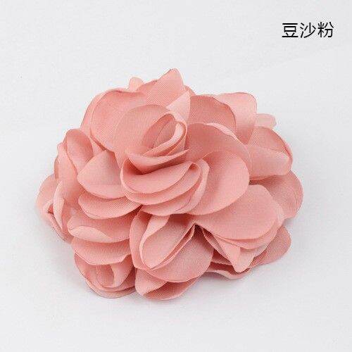 The new pearl fabric trumpet flower hair ring bow tie hair rubber band