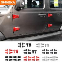 SHINEKA Car Exterior Door Hinge Cover Engine Hood Hinge Protector Trim Cover Stickers Kit Accessories For Jeep Wrangler JL 2018