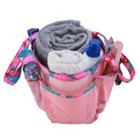 HAOJIAO Quick Dry Large Capacity Mesh Tote Bag Shower Tote Toiletry Organizer Bag Bathing Bag Storage Pockets