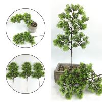 Artificial Big Pine Green Branch Simulation Leaves Plant Welcoming Pine Bonsai Accessories Home Office Decor Plant Fake Flower