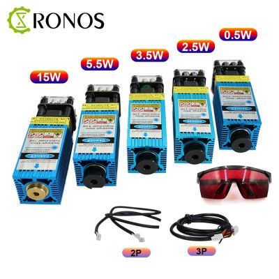 laser module 2.5W/3.5W.5.5W 450nm 33mm Adjust Focus Blue Laser Engraving And Cutting TTL/PWM Control Laser Tube Diode+Glasses