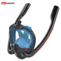 Redcolourful หน้ากากดำน้ำ K3 Double Tube Anti-Fog หน้ากากดำน้ำดูปะการังว่ายน้ำใต้น้ำ Respirator แว่นตาอุปกรณ์