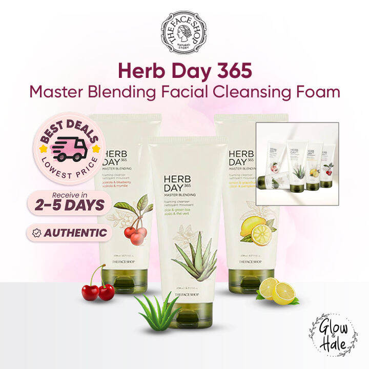THE FACE SHOP Herb Day 365 Master Blending Facial Cleansing Foam