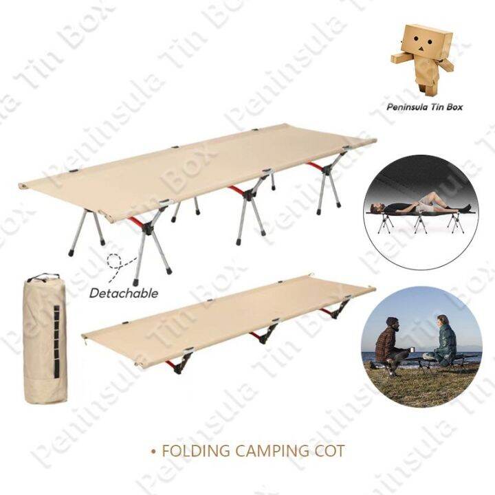 Folding Camping Cot Backpacking Portable Lightweight Cot for Adult Heavy Duty Support 160KG