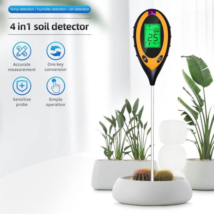 DUERE Moist Tester Soil Detector PH Tester Humidity Sensor Soil PH Level Tester Garden Tool