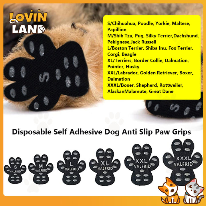 VALFRID Dog Paw Protector Anti-Slip Grips to Keeps Dogs from Slipping on Hardwood Floors,Disposable Self Adhesive Resistant Dog Shoes Booties Socks