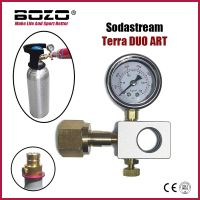 Sodastream Terra DUO ART CO2 Cyinder เติมหัวอะแดปเตอร์กับมาตรวัดเชื่อมต่ออย่างรวดเร็วถังขวด W21.8 G3/4 CGA320