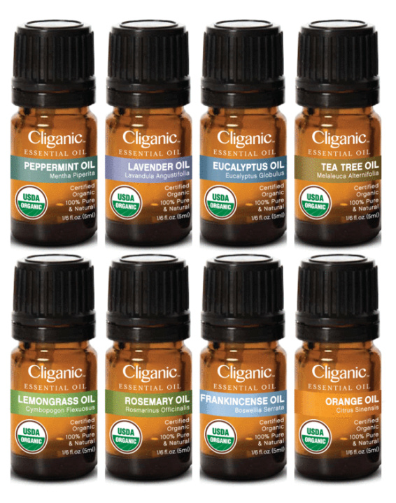 [ iiMONO ] Cliganic USDA Organic Aromatherapy Essential Oils Set 100