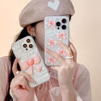 เคสโทรศัพท์รูปโบว์รูปหัวใจสำหรับไอโฟน14pro รุ่นแม็กซ์ที่ทั้งชุดปกป้องขอบแบบนิ่ม iPhone 12pro กันฝุ่นและกันตก iPhone 11เลนส์ความทนต่อการเสียดสี