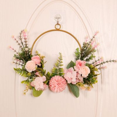 Artificial Wall Hanging Simulation Flower Wreath Pendant For Wedding Home Christmas Decoration