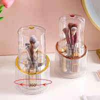 New 360° Rotating Makeup Brush Storage Box Portable Desktop Cosmetic Organizer Lipstick Eyebrow Pencil Eye Shadow Brushes Holder