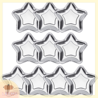 ? LECHU? 10 pcs Star shaped แผ่นกระดาษทองเงินจบการศึกษาแผ่นปาร์ตี้ P