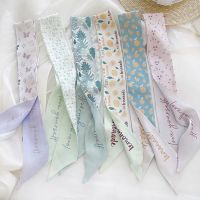 ★New★ Summer small fresh headband tie head temperament streamer go out versatile college style silk scarf headband braided hair tied bag hair accessories