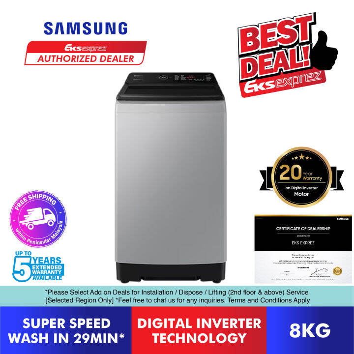 Samsung 8kg WA4000C Inverter Washing Machine WA80CG4545BYFQ with