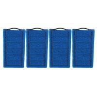 4pcs Blue Filter Cartridges Aquarium Tortoise Tank Carbon Filter Element Replacement Double‑sided Filtration