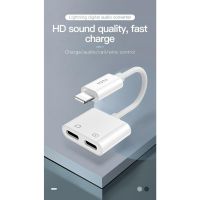 TOTU 3 in 1 Interface Cable Adapter Charger Lightning TO 3.5mm Dual Lightning Interfaces for 7 Plus X XS XR 11 11 Pro 11 Pro Max